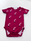 C FOOT RED ONESIE 3-6 months