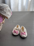 Pink bow attached booties girly type ( preorder)