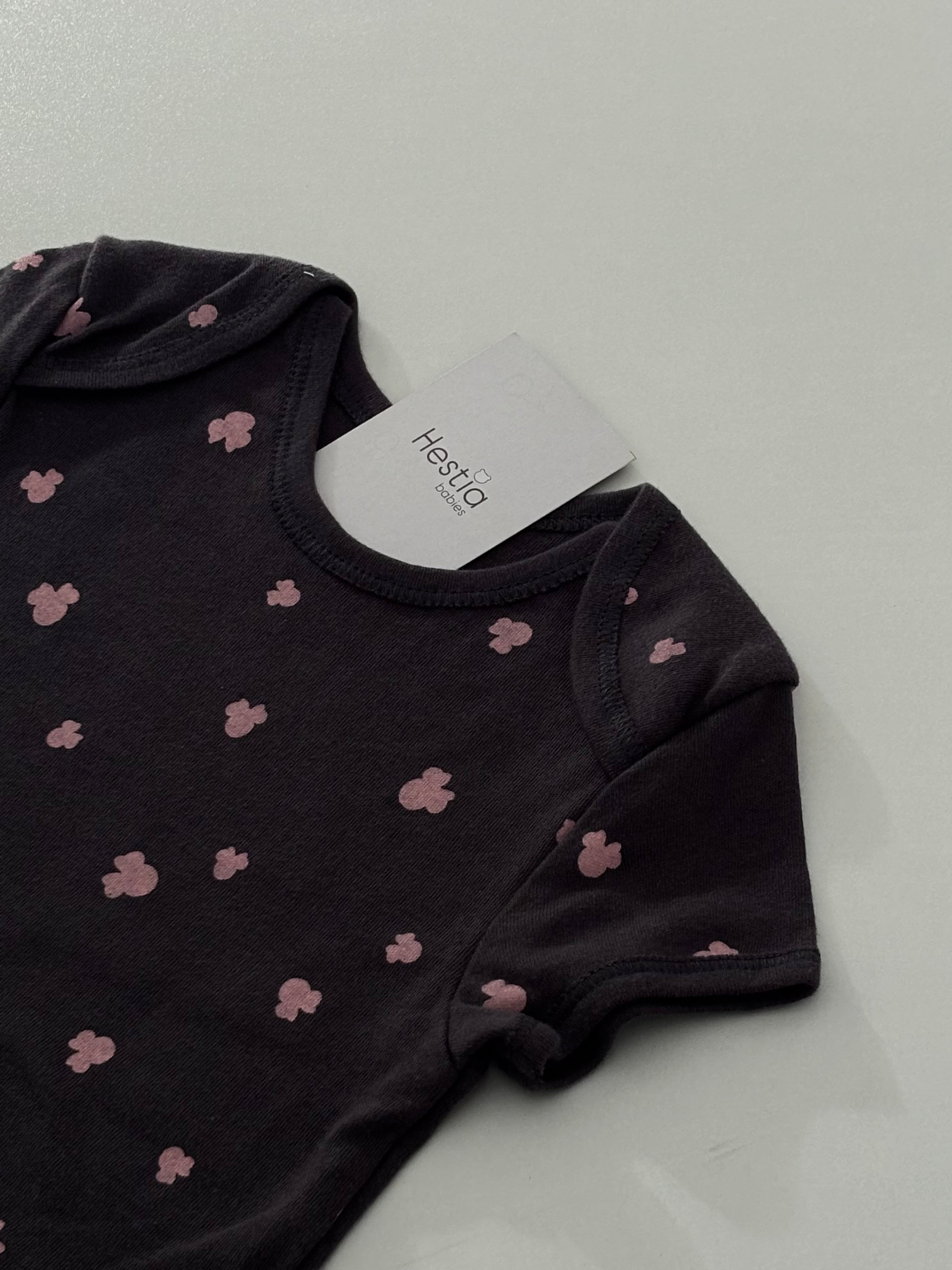 MINNIE PRINTED DARK GREY ONESIE