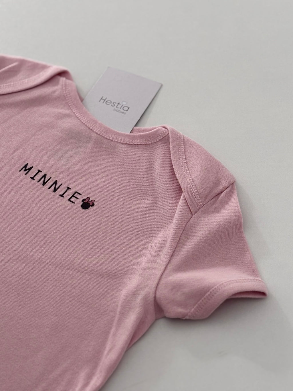 PINK MINNIE SOFT FABRIC ONESIE