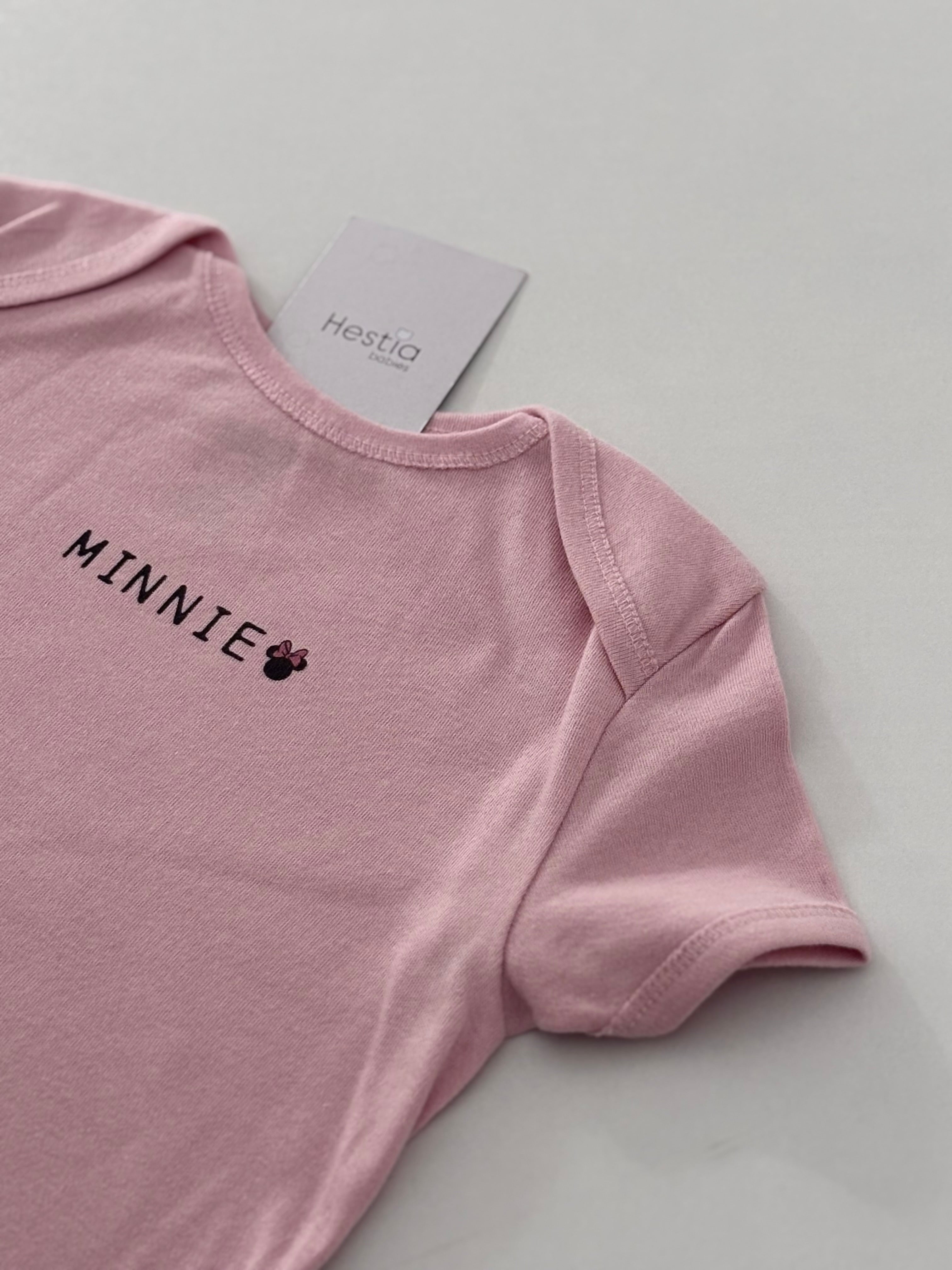 PINK MINNIE SOFT FABRIC ONESIE