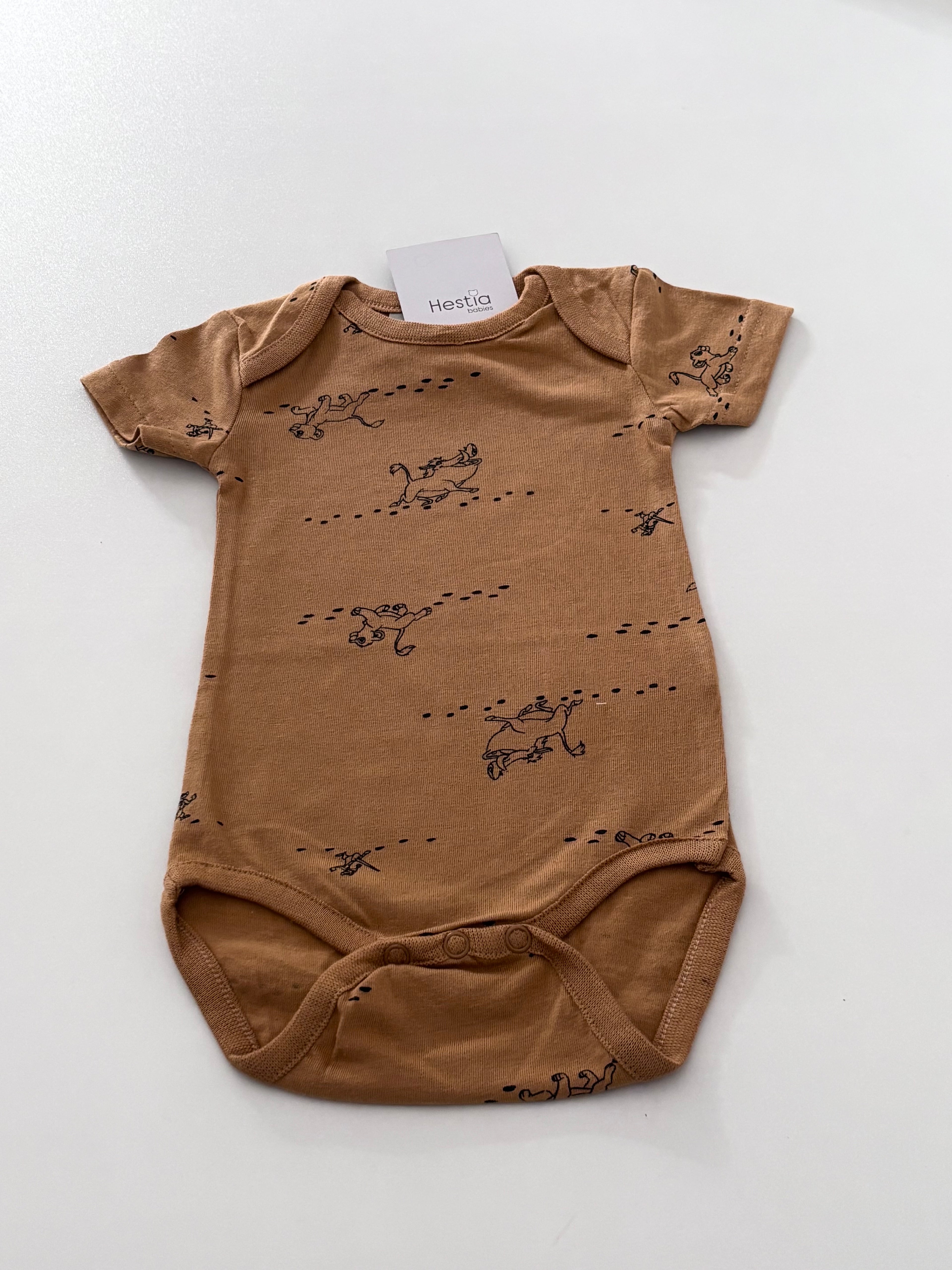 TIGER MUSTARD YELLOW ONESIE 0-2months,6-9months
