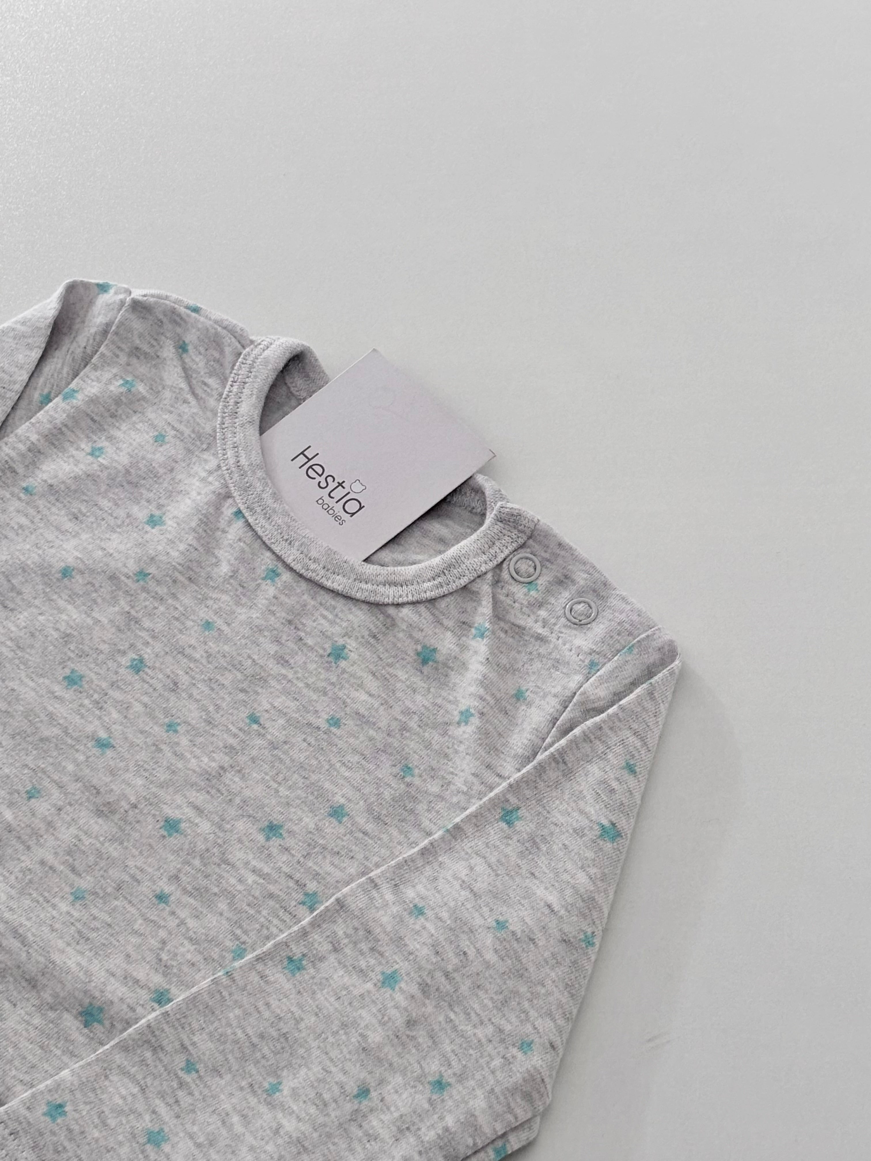 TEAL STAR PRINT ONESIE 3-6months