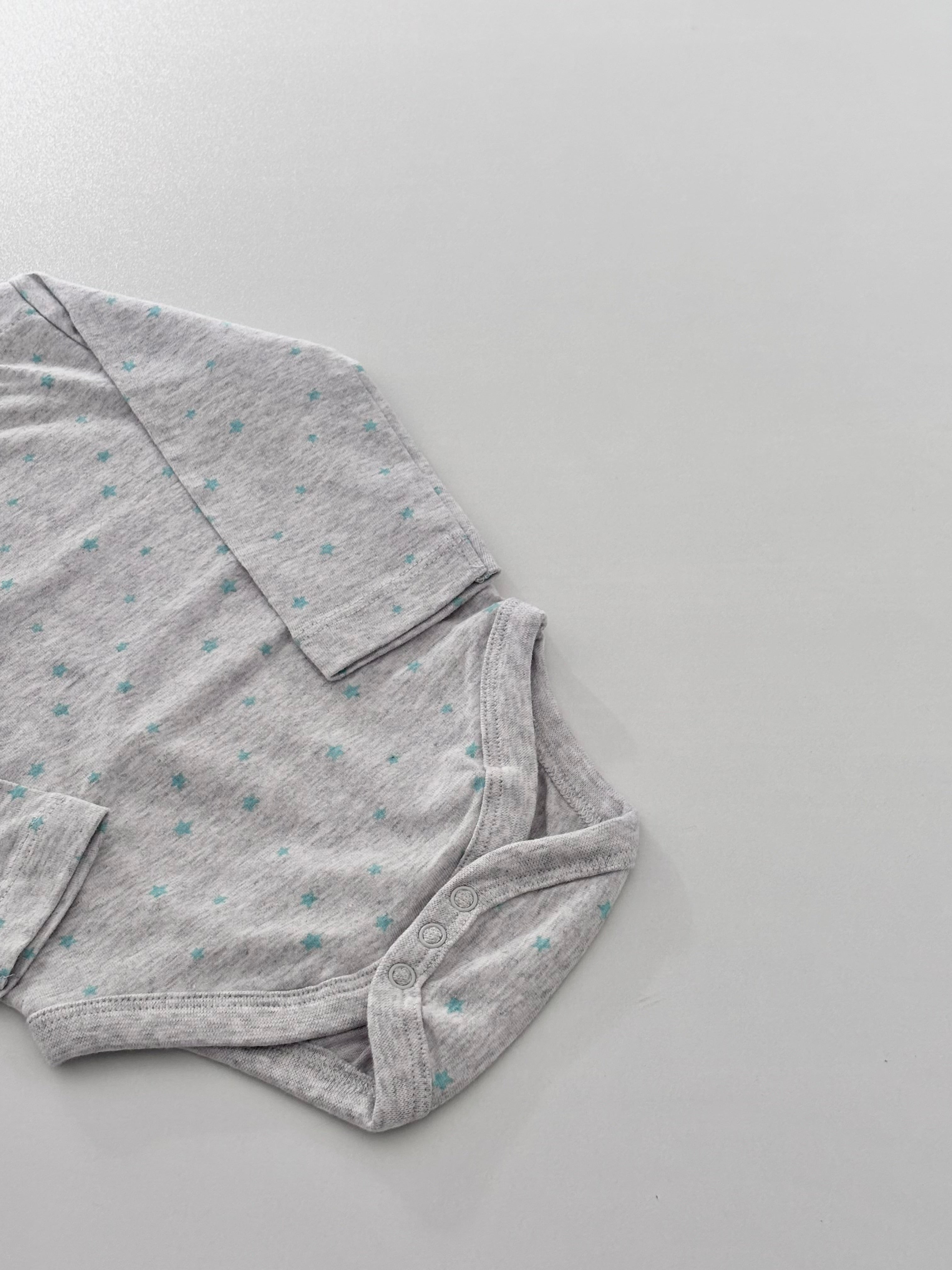 TEAL STAR PRINT ONESIE 3-6months