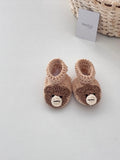 Handmade Brown crochet teddy face attached booties ( preorder)