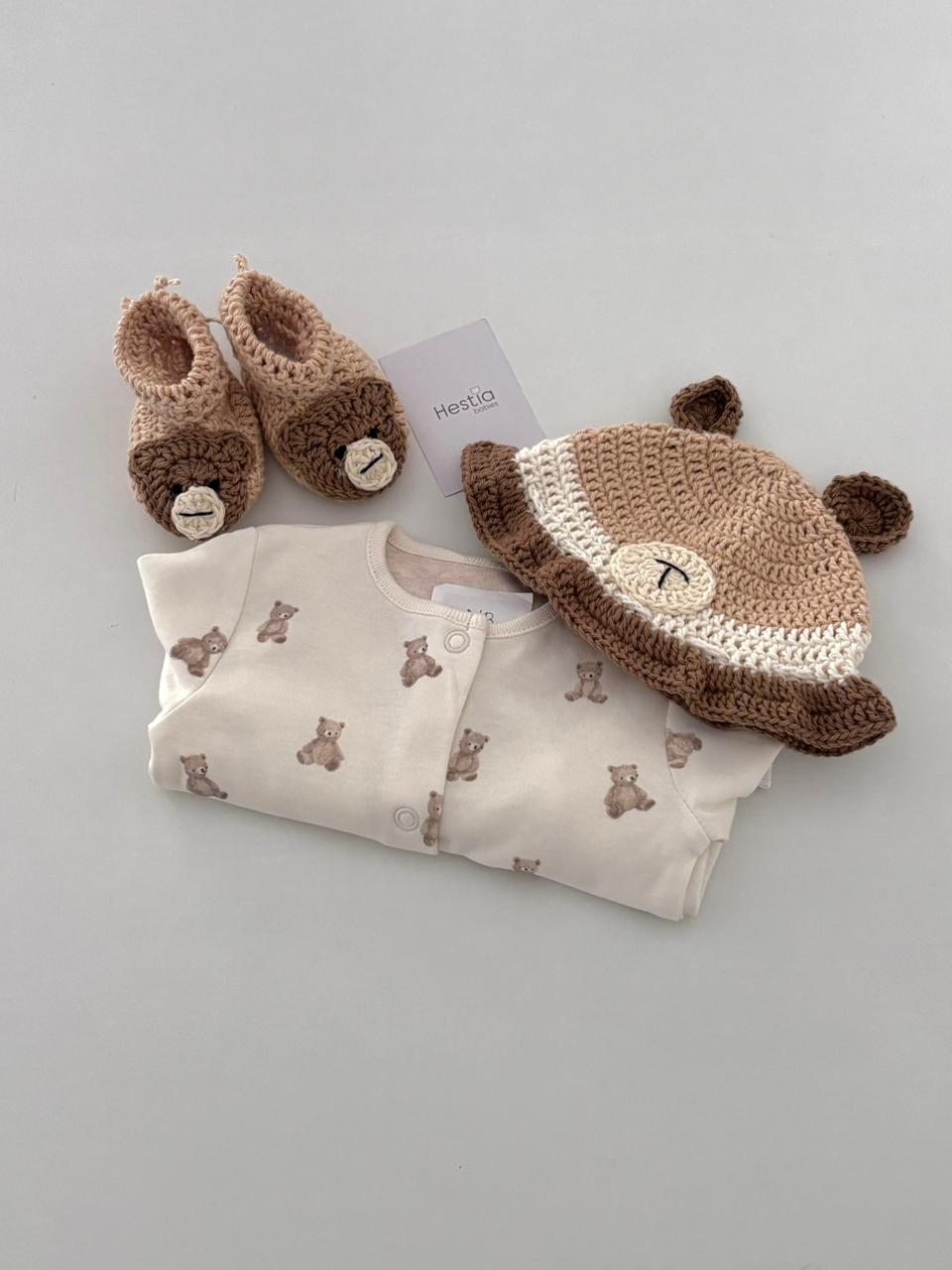 Tiny Teddy Premium Crochet Newborn Gift Set