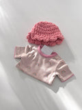 Ready Stock: Premium Rainbow Print Newborn Onesie & Plushy Cap Set