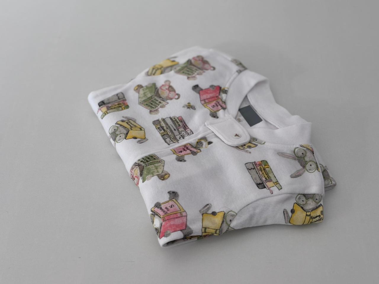 Everyday Fits: Cozy Baby book printed  Zip sleepsuit