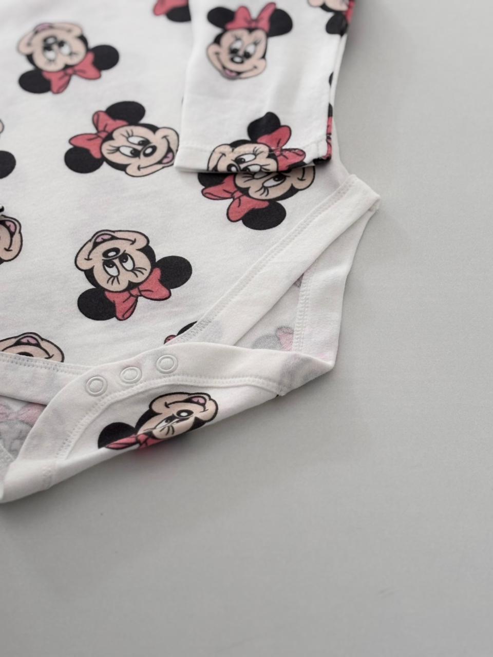 MICKEY FACE OFFWHITE ONESIE  12-18 MONTHS