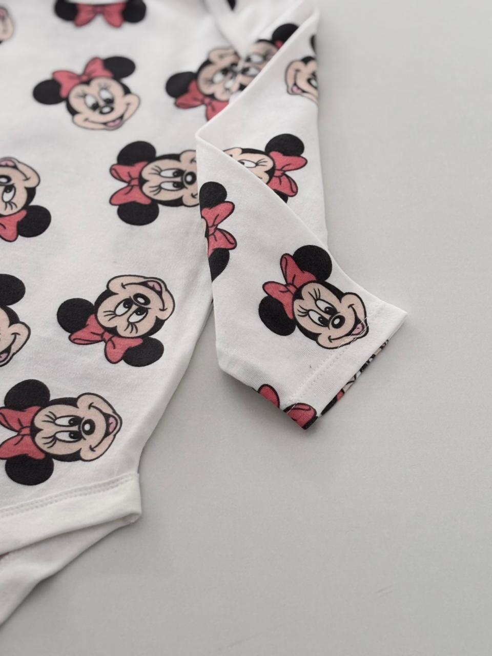 MICKEY FACE OFFWHITE ONESIE  12-18 MONTHS