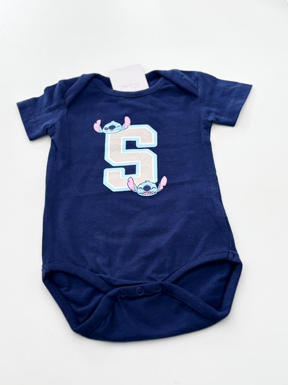 5 PRINT NAVY BLUE ONESIE [6-12 MONTHS AND 12-18 MONTHS]