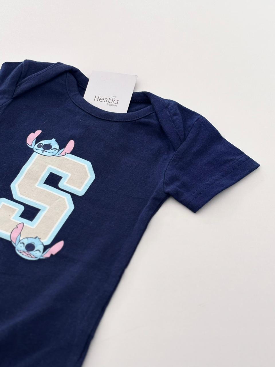 5 PRINT NAVY BLUE ONESIE [6-12 MONTHS AND 12-18 MONTHS]
