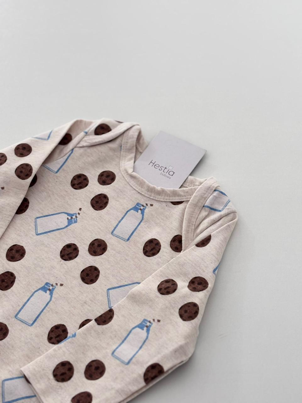 COOKIE MILK ONESIE 3-6 MONTHS