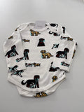 DOG PRINTED  OFFWHITE ONESIE  6-12 MONTH
