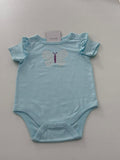 BUTTERFLY LIGHT BLUE ONESIE  6-12 MONTHS