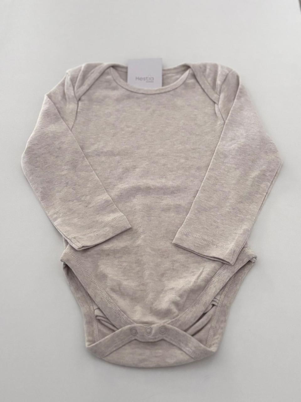 CUSTOM PRINTED BABY ONESIE FULLSLEEVE BEIGE COLOR