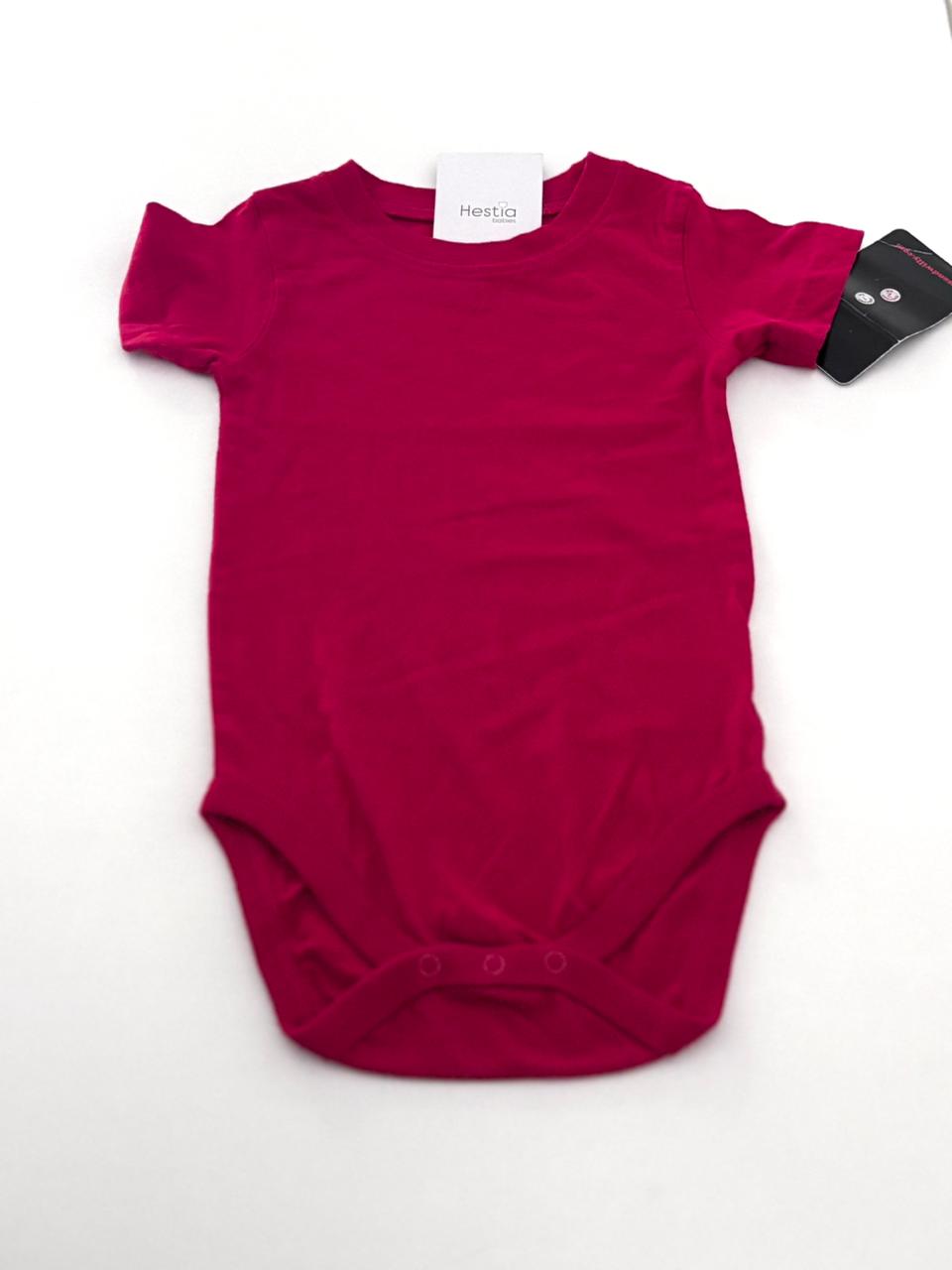 CUSTOM PRINTED BABY COTTON ONESIES RED [3-6 MONTHS]