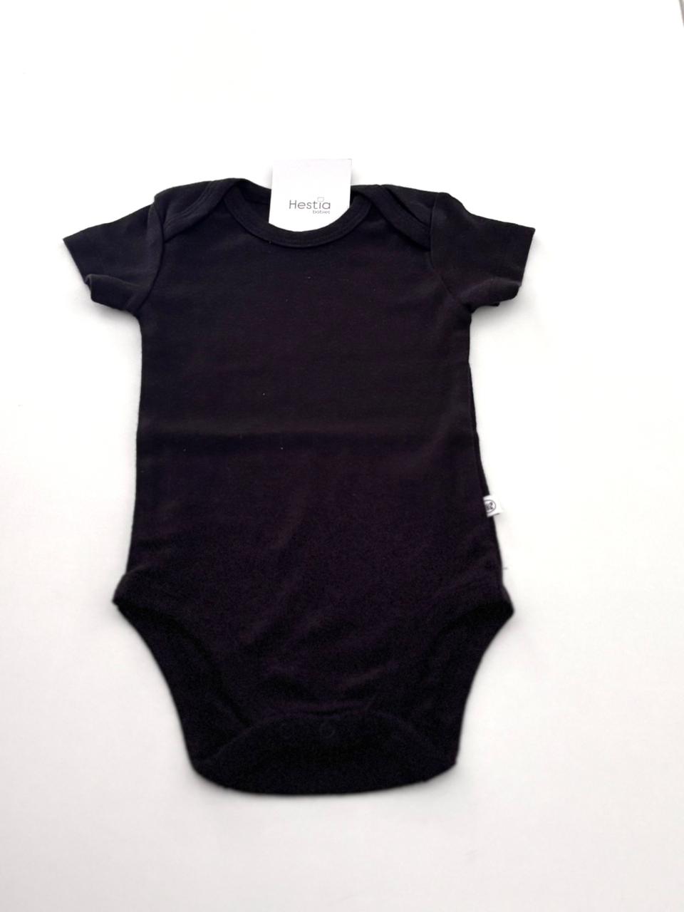 Custom Printed Baby Cotton  Onesies BLACK [3-6 MONTHS]